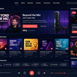 CreatorWave podcast network homepage