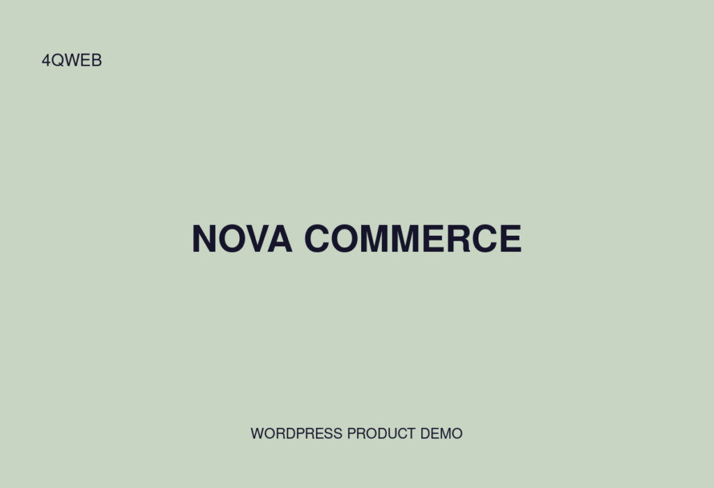 Nova Commerce preview