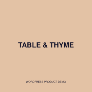 Table & Thyme